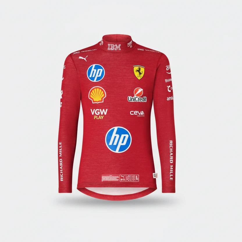 Lewis Hamilton Ferrari HP F1 Red Compression Shirt - Lycra Base Layer ...
